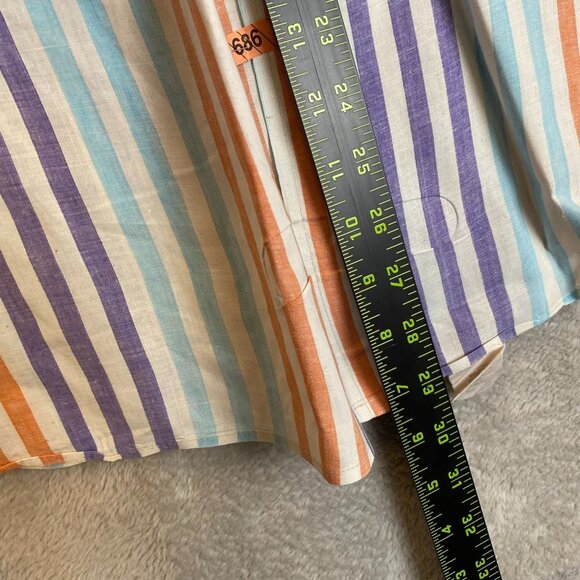 Lobo By Pendleton Mens Shirt Size L Striped Short Sleeve Button-Up Made In USA C - Picture 3 of 9